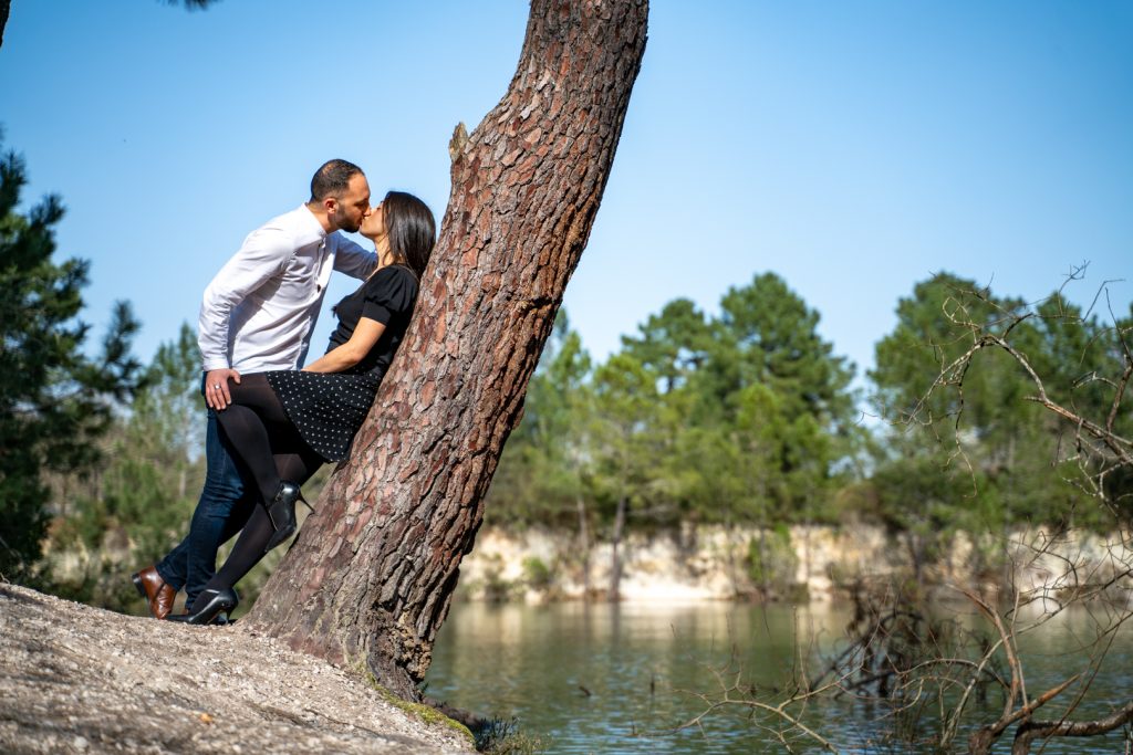Séance Couple Julie et Benoit au lac bleu de Léognan