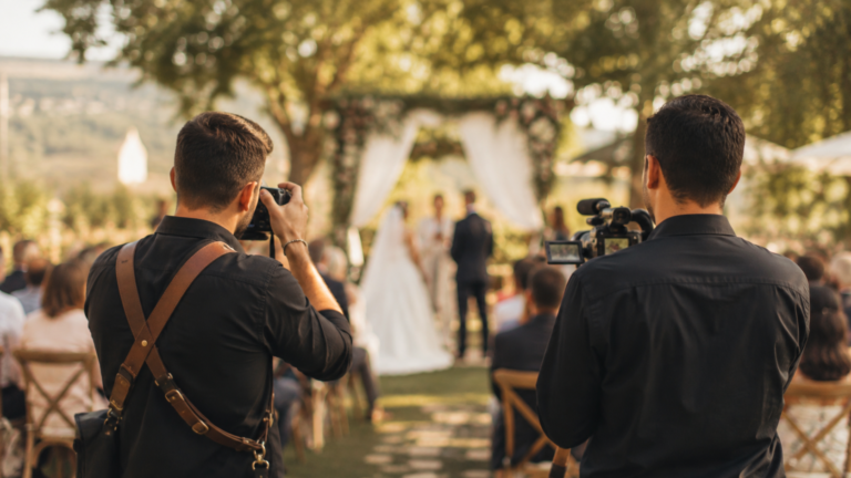 Photographe et vidéaste au mariage : comment ils travaillent ensemble sans se gêner
