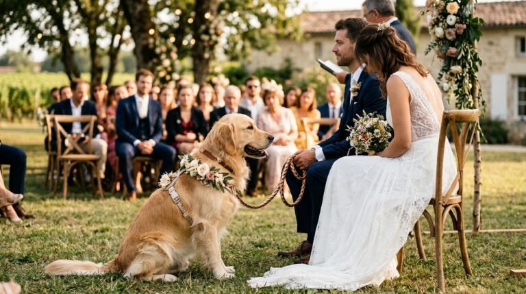 Le chien (ou le chat) au mariage : une présence qui change les photos